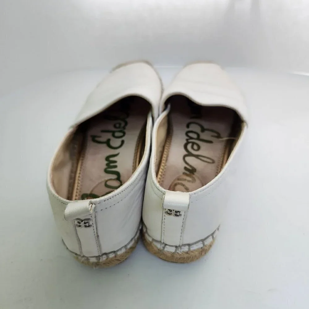 Sam Edelman Khloe White Leather Espardrilles Size 6.5M